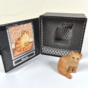 VTG Dept 56 Classical Cats Charlotte Figurine by Martin Leman Handpainted Pewter